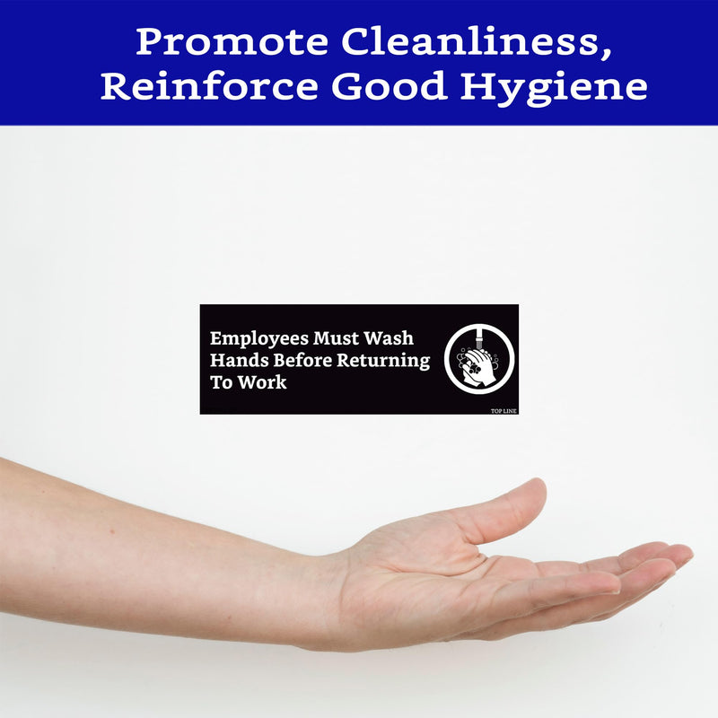 [Australia - AusPower] - Wash Rinse Sanitize Sink Labels Signs with Wash Hands Sign (12 Labels - 2 FULL SETS 7.3 x 2.5 in) - Ideal for Restaurant Sinks, 3 Compartment Sink, Food Trucks, Commercial Kitchens & More 
