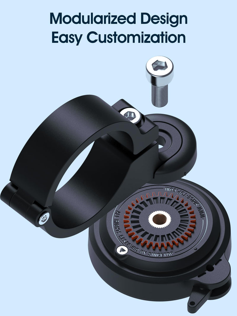 [Australia - AusPower] - sincetop Series Q [ Quad ] Bike/Motorcycle Phone Mount - Quick Lock & Release - Aluminum Alloy Holder - Compatible with Mountain Bicycles, Electric Bikes, Motorcycles, and Scooters Handlebar Mount - Series Q 