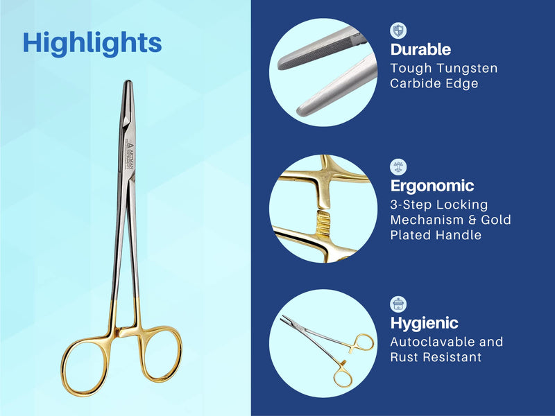[Australia - AusPower] - Bundle of Mayo Hegar Needle HoldeHemostat Mayo Hegar Mosquito Forceps Keychain 