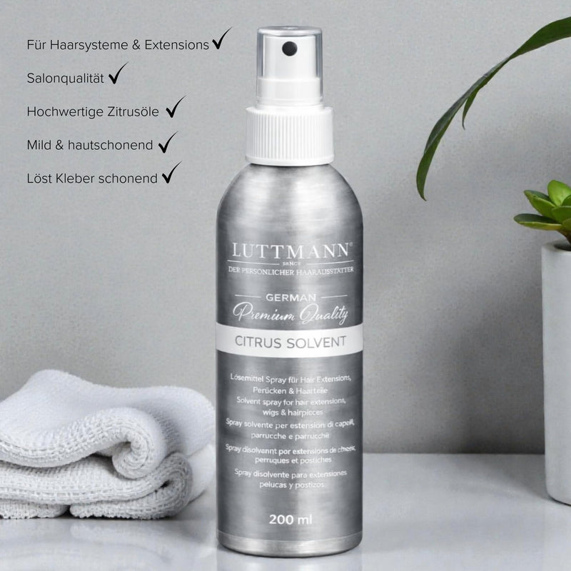 Citrus Solvent Remover - Glue Remover & Adhesive Remover for Hair System, Toupee, Hair Extensions, Wigs & Hairpieces - Made in Germany, Dermatologically Tested (200 ml (Pack of 1) 200 ml (pack of 1)