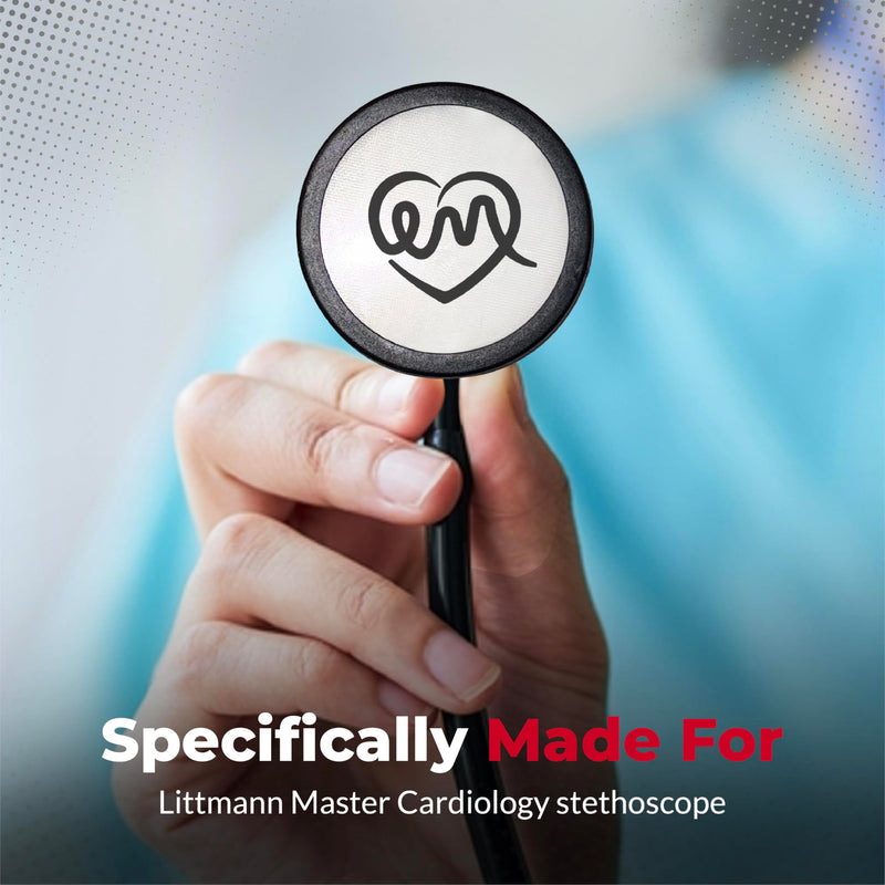 [Australia - AusPower] - Stethoscope Replacement Part Kit for Littman Master Cardiology – Fits Master Cardiology Model (Black) 