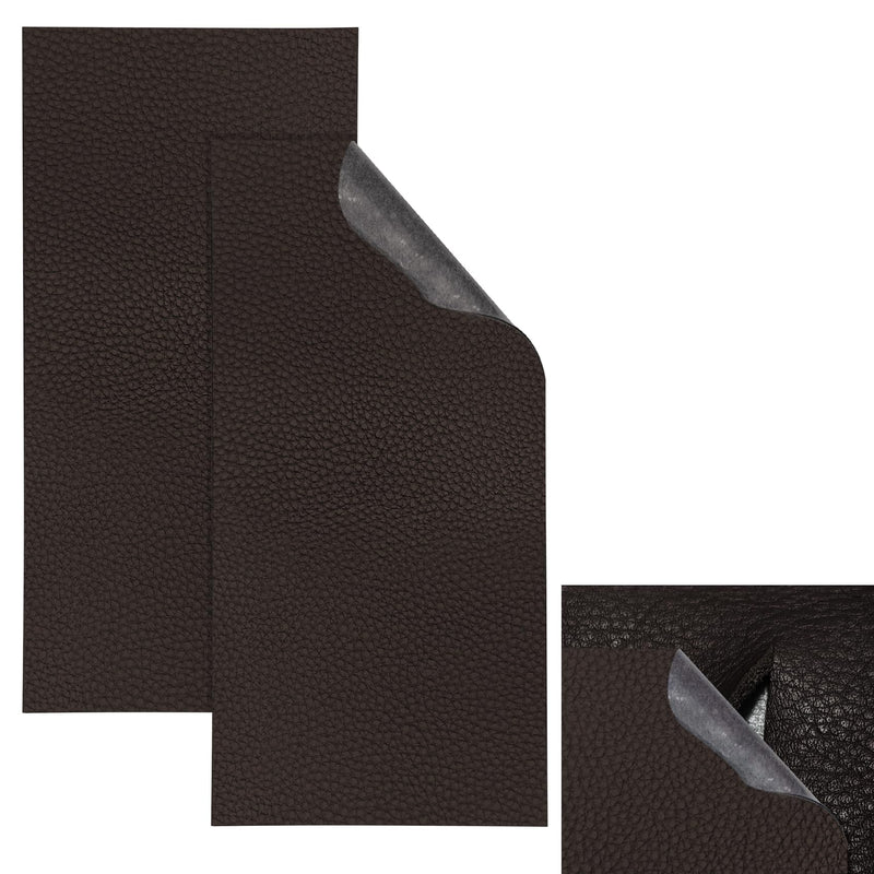 2PCS Leather Repair Patch Tape, Leather Repair Kits for Couches and Cars, Vinyl Repairs Patch, Car Waterproof Self Adhesive Leather Tape Repair Kit for Furniture Couches Chairs (Brown) Brown
