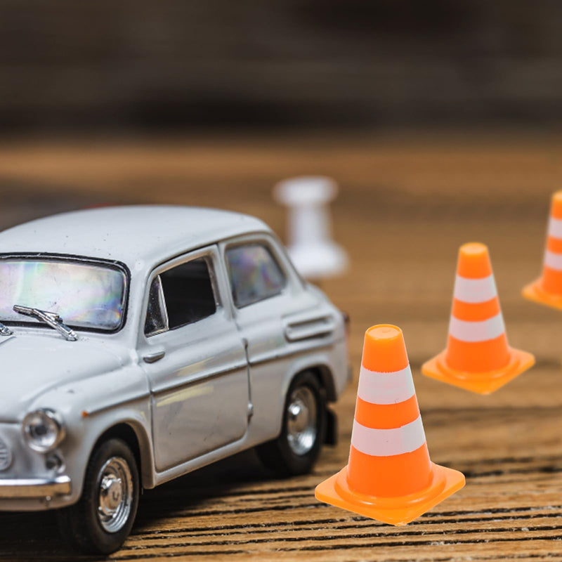 [Australia - AusPower] - NUOBESTY 30Pcs Mini Traffic Signs Miniature Traffic Cones Barricades Signs Traffic Scene Roadblock Toys Road Sign Models Kids Early Educational Cognitive Toys 