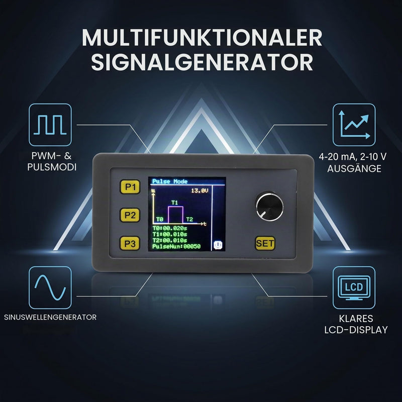 Fafeicy WSFG-06 PWM Signal Generator Module, 4-20mA 2-10V -10- + 70°C Pulse Adjustable Module, Sine Wave Signal Generator, 30mA Output Current, 0-100% Cycle Range, Supports Multiple Modes