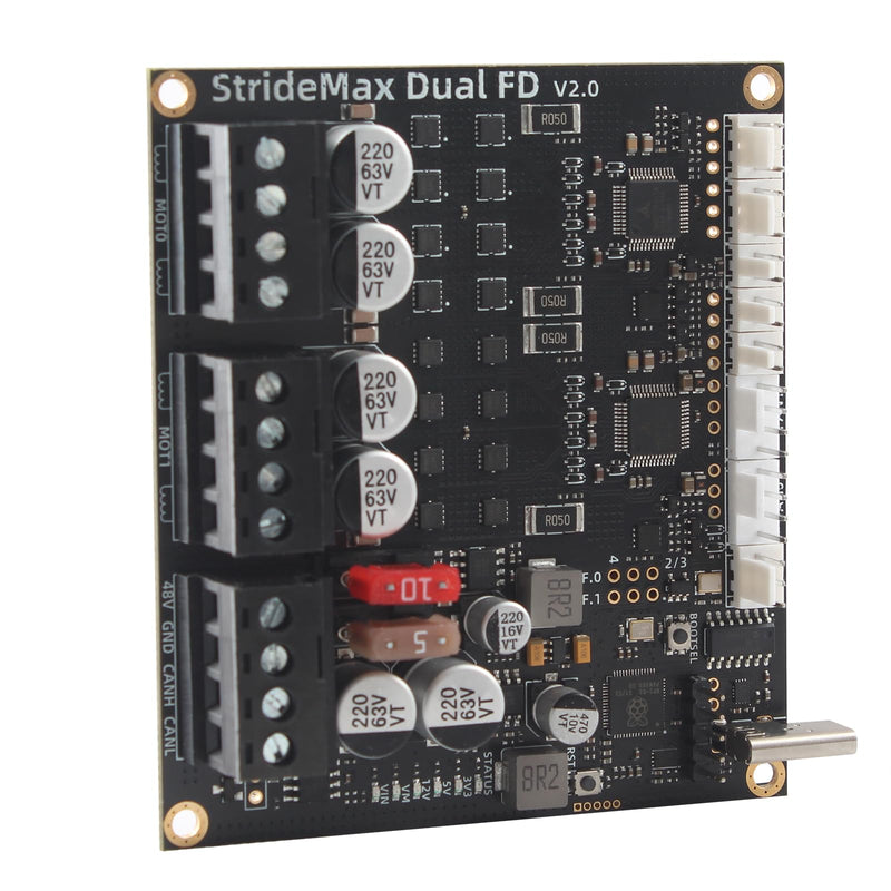 FYSETC 3D Printer Controller - StrideMax Dual FD Motherboard - TMC5160 Stepper Motor Driver Board: Easy Connect Fan Thermistor RGB Light Based RP2040 Support RRF Klippe CAN USB interface for VoronVz