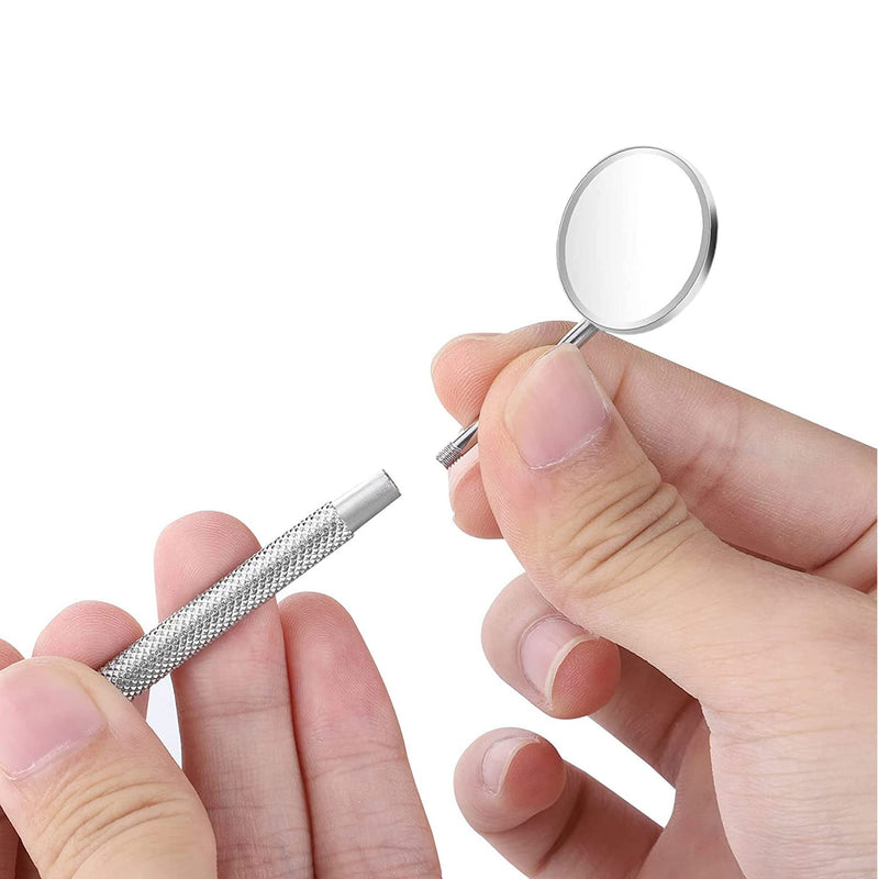 YSCARE Dental Mouth Mirror Mouth Tooth Mirror Size 5 Inspection Mirror Dental Care Set T Oral Care Mouth Control Stainless Steel (Single Mirror) Einzelspiegel