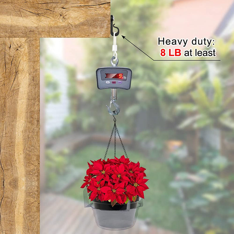 [Australia - AusPower] - SELEWARE Q hanger Hooks for Outdoor String Lights, Christmas Light Hooks with Screw, Indoor Outdoor Light Hooks Clips for Hanging String Lights Fairy Lights Patio Light, 15Pcs 15 Black 