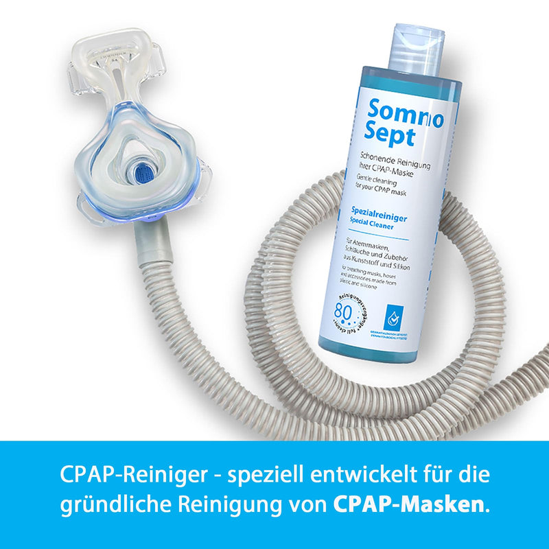 CPAP Cleaning Kit (SomnoSept 400 ml, SomnoSept Cleaning Cloths 72 Pieces, Oxyhero Brush 19 mm) - High Quality All-Round Carefree Cleaning Package Mit 19 mm Bürste