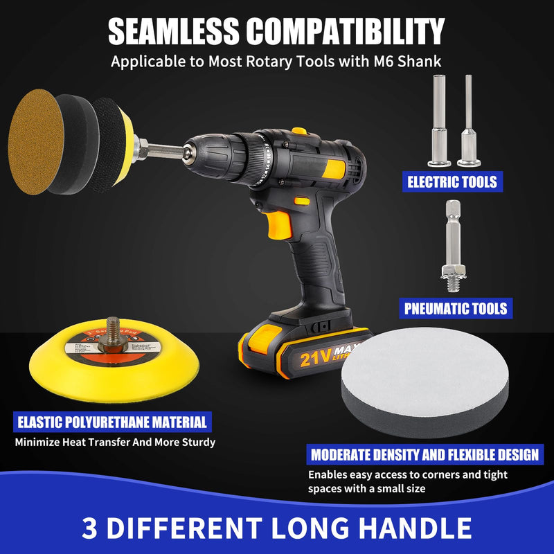 [Australia - AusPower] - Pomsare Sanding Discs 75 mm Velcro, Pack of 106 Sanding Pads, Polishing Attachment, Cordless Screwdriver, Sanding Attachment for Dremel Accessories, Drill Plates 