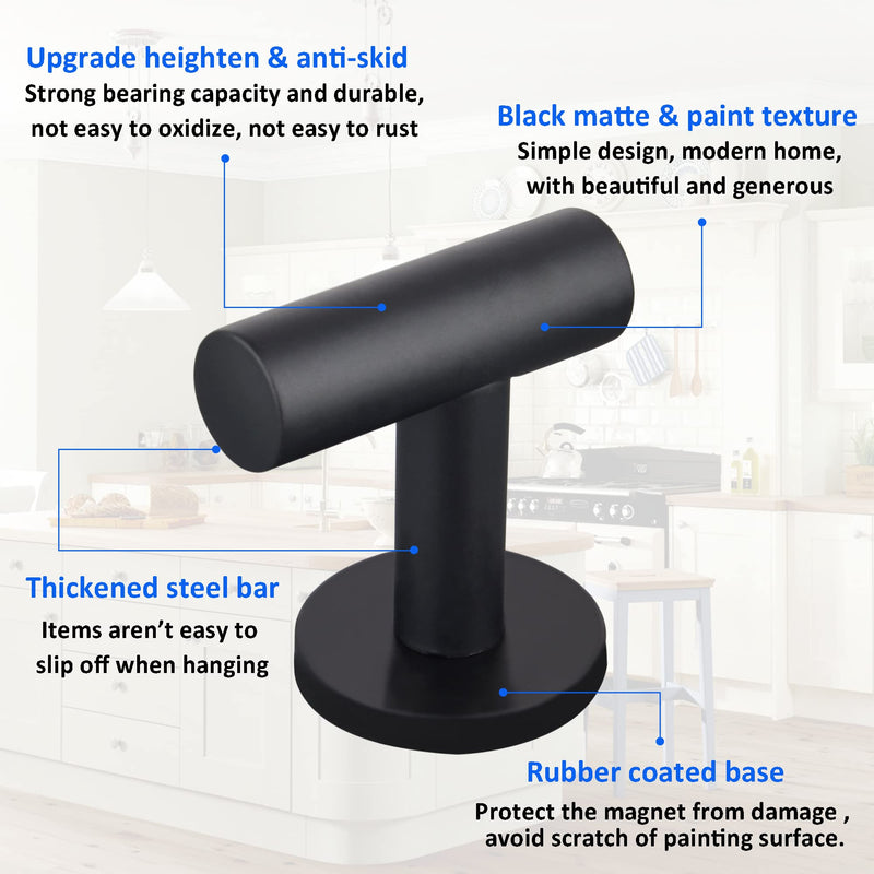 [Australia - AusPower] - ULIBERMAGNET Strong Magnetic Coat Hooks,Heavy Duty Rubber Coated Magnets Hook for Metal,Door,Grill,Refrigerator, Locker,Neodymium Magnet Hook for Towel,Coat,Bag,Umbrella 2PCS 1.69inch Magnetic Coat Hooks 