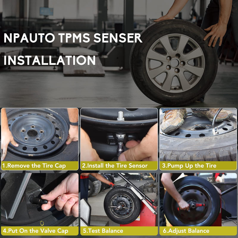 [Australia - AusPower] - NPAUTO TPMS Sensor Compatible with BMW 335i 528i 328i M3 M6 X3 X5 Z4 Series 1 3 5 6 7 Mini Rolls-Royce & More, 4-Pack Tire Pressure Monitoring System Sensors Replace# 36236798726, 36236771034, 433Mhz 