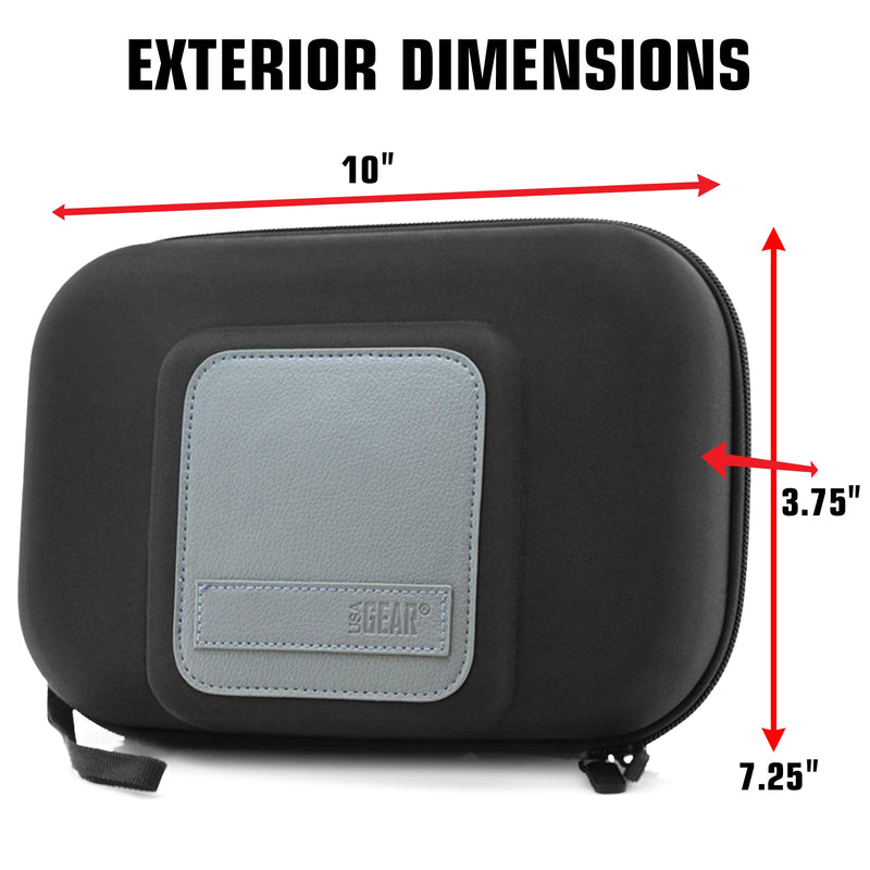 [Australia - AusPower] - USA GEAR Square Terminal Case Compatible with Square Terminal Cash Register, Square Terminal Printer Paper, and Card Reader Accessories - Water Resistant Exterior and 3 Removable Pouches - Black 