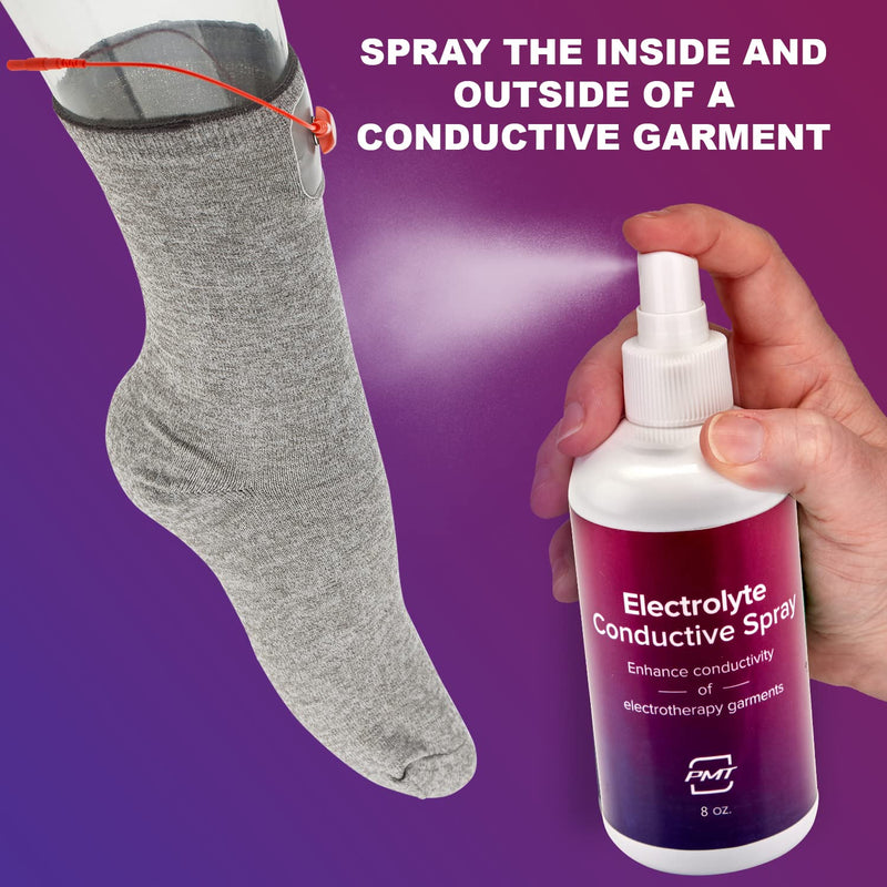 [Australia - AusPower] - Electrolyte Conductive Spray by PMT. Electrotherapy conductive spray for use with conductive TENS/EMS garments… (8oz Menthol-Free) 8 Ounce Menthol-Free 