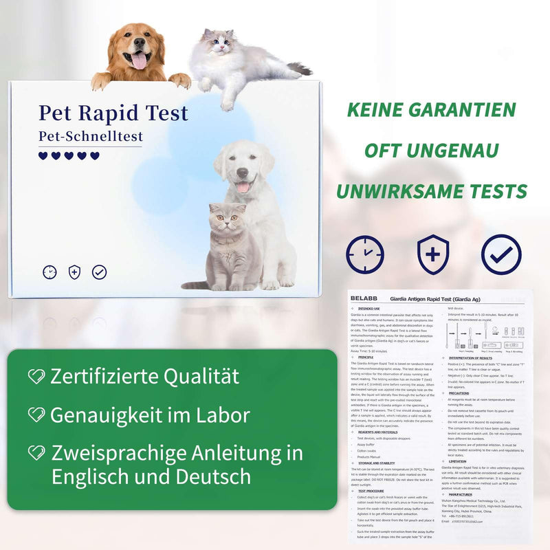 2 x Giardien Quick Test for Dogs and Cats, Giardia Test, Qualitative Giardia Test 2
