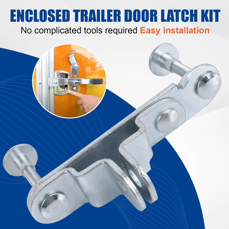 [Australia - AusPower] - GDW Cargo Trailer Door Latch Hasp Keeper for Ramp Padlock Race Bar Lock Handle Enclosed Car Hauler (?Trailer Door Hasp 2pack +Screws 4+Nuts 4) 