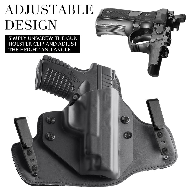 91 Pcs DIY Holster Kit Include Eyelet Hand Setter & Eyelet Combo Thermoform Sheet Holster Belt Clip with Screws Molle Clips Attachments for Making Knife Sheath Keel Guard Black 3-hole