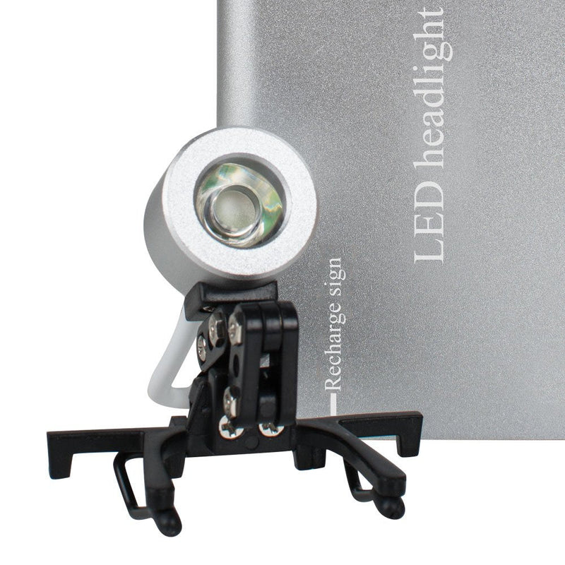 [Australia - AusPower] - Fencia Portable Dental Headlight, Surgical LED Head Light Lamp, High Brightness Medical Headlamp with Universal Clips on Binocular Loupes/Glasses - US Shipping 