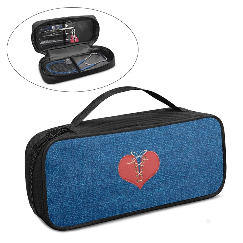 [Australia - AusPower] - Leopard Stethoscope Case Lightweight Protective Stethoscope Casewith Handle Shockproof Hard Organizer Storage Bag for Nursing Accessories Leopard 