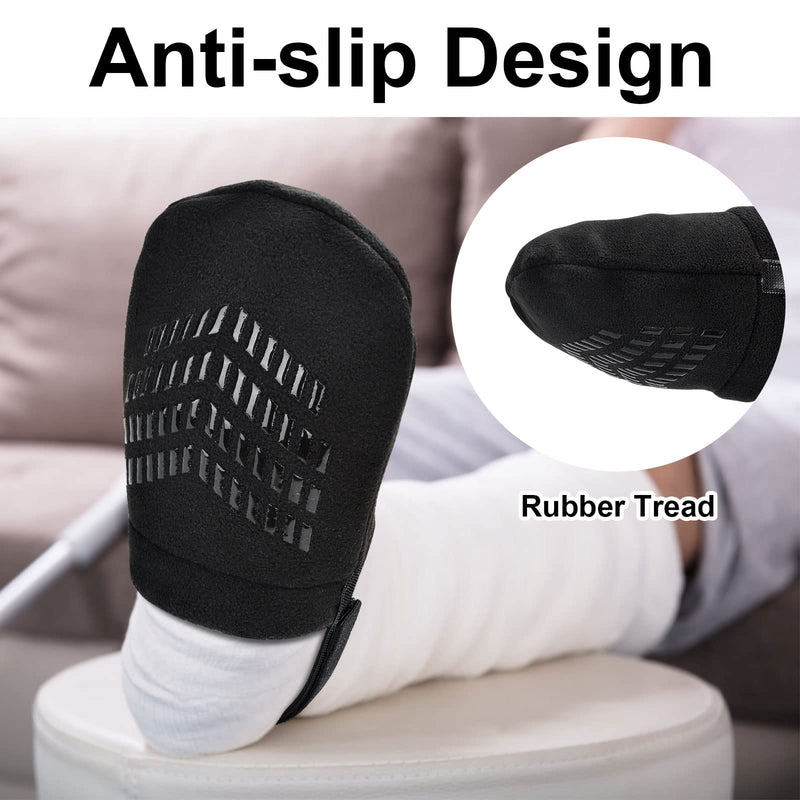 [Australia - AusPower] - 2 PCS Protective Cast Socks Toe Covers for Foot, Soft Warm Cast Socks Over Cast for Men Women Adults, Adjustable Non-slip Cast Toe Covers Fit for Most Casted Foot 