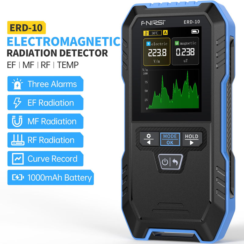 EMF Meter, Electromagnetic Radiation Tester with Curve Mode,Hand-held Digital 4 in 1 Rechargeable EMF Detector, Great Tester for Home EMF Inspections, Office, Outdoor and Ghost Hunting second
