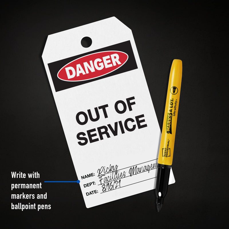 [Australia - AusPower] - Avery UltraDuty Safety Tags, 50lb Pull-Strength, 25ct, 5.75" x 3.25" Danger Out of Service Tags (62410) 