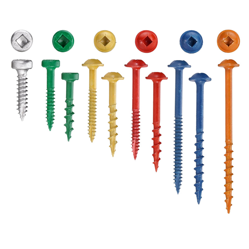 ARMOR TOOL Pocket Hole Screws - 3/4" Fine Thread Screws 500 Piece with Gray Color Coat & Square Drive - AP-F-075-500 .75" (500 Ct)