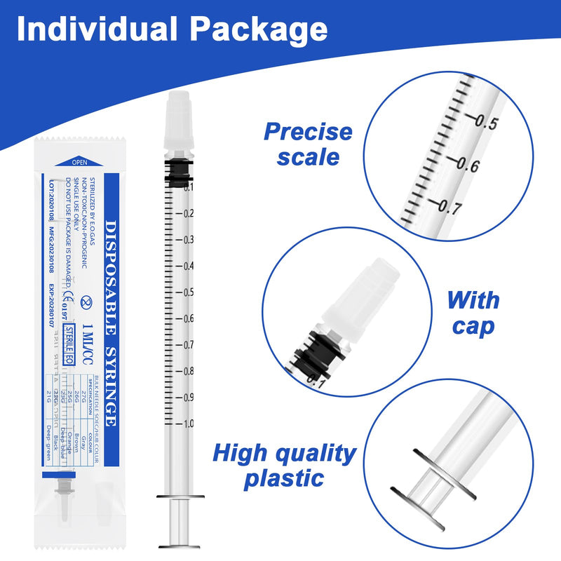 [Australia - AusPower] - Pack of 20 Syringes 1 ml Syringes Colostrum Syringe Colostrum Collector Plastic Syringes with Caps Without Needle for Refilling and Measuring Liquids Scientific Laboratories Animal Feeding White 