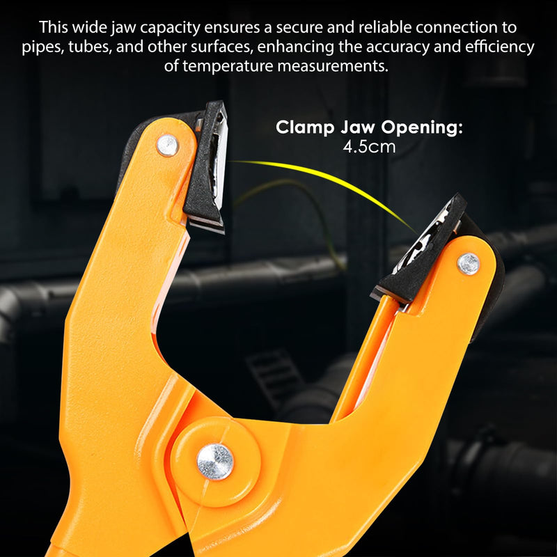 [Australia - AusPower] - Pipe Clamp Thermocouple K-Type Thermocouple Sensor Temperature Lead Pipe Clamp, 13/8", -40-200℃. HVAC Tool, Thermometer, Klein Temperature Clamp. 