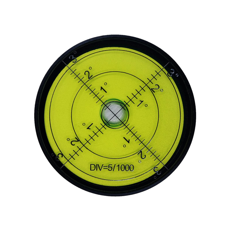 [Australia - AusPower] - Aluminium High Precision Horizontal Leveler Bubble Level Tool Circle Round 2.4 Inch 60mm (Black,Green) Black 