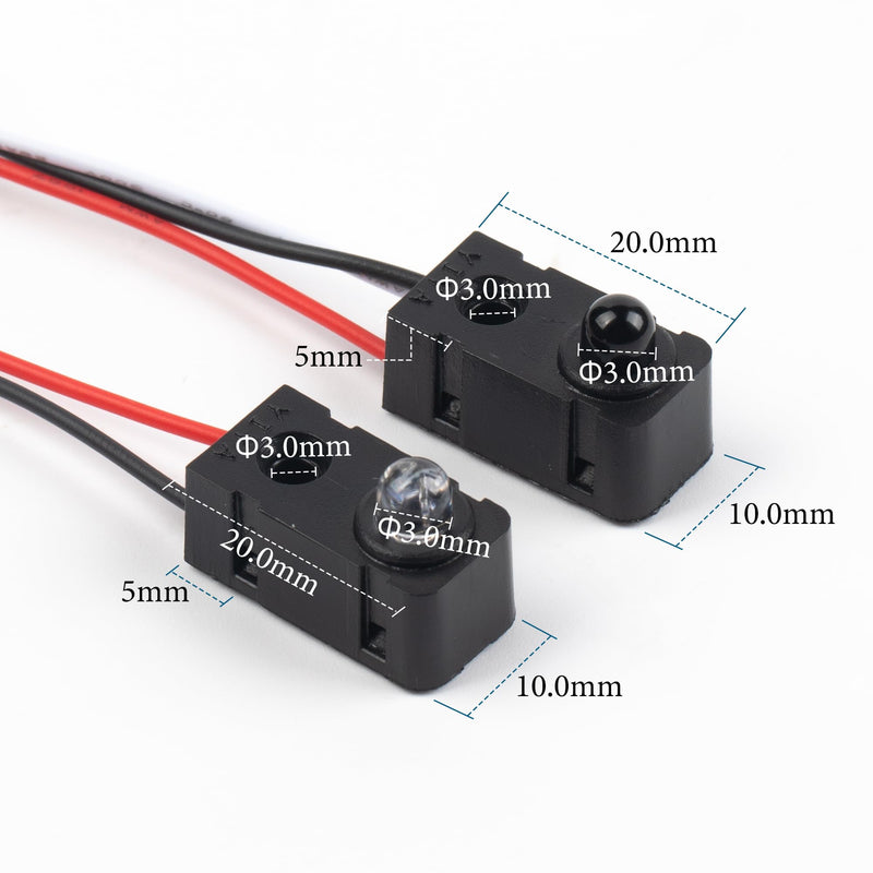 [Australia - AusPower] - 5Pcs IR Break Beam Sensor LEDs Counting Module Distance Sensor Split 5MM Through-Beam Photoelectric Switch for Apply Relay 5 Sensors 