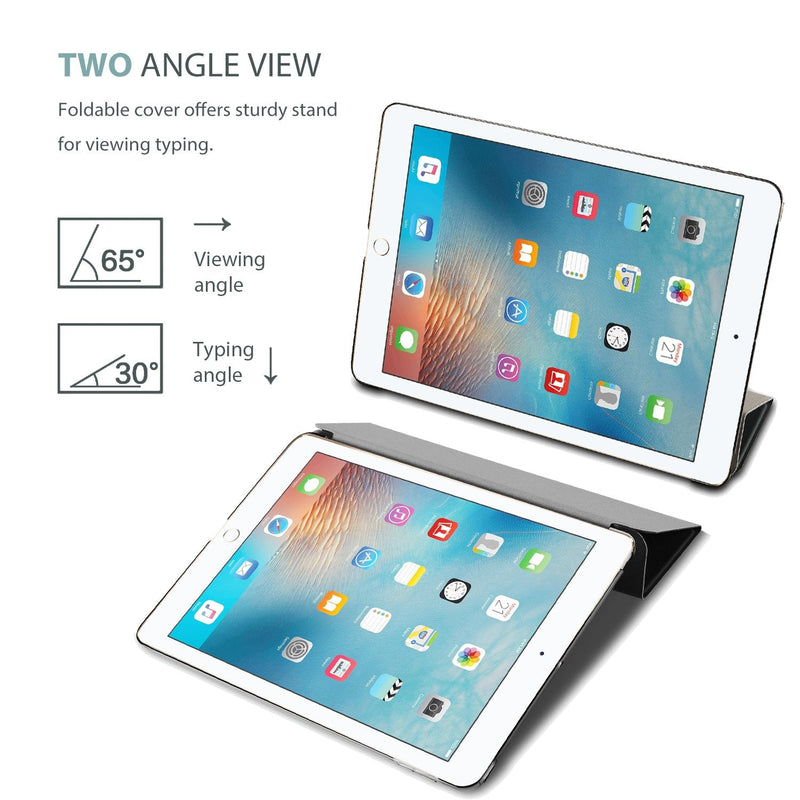[Australia - AusPower] - Smart Case for 10.5” iPad Air 3rd Generation 2019 / iPad Pro 2017, Slim Stand Cover with Translucent Frosted Back for iPad Air 3 -Black Black 