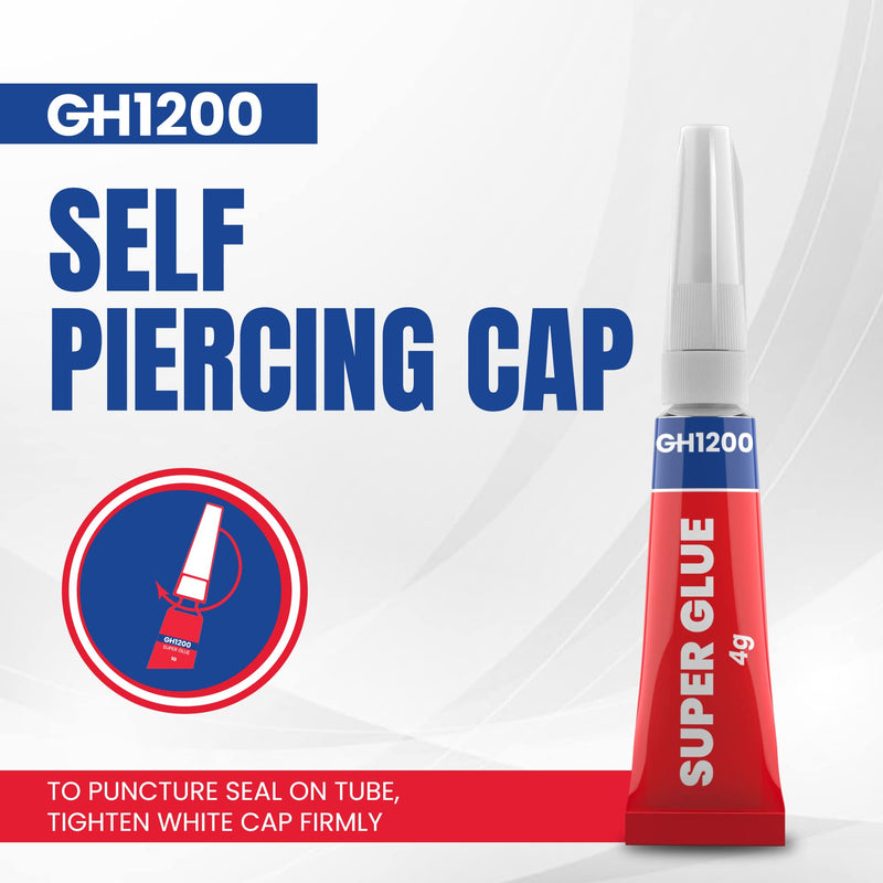 [Australia - AusPower] - 4 Gram x 8 Strong Super Glue All Purpose with Anticlog Cap. Super Fast & Strong Adhesive superglue, Cyanoacrylate Glue for Hard Plastics, DIY Crafts and Many More 