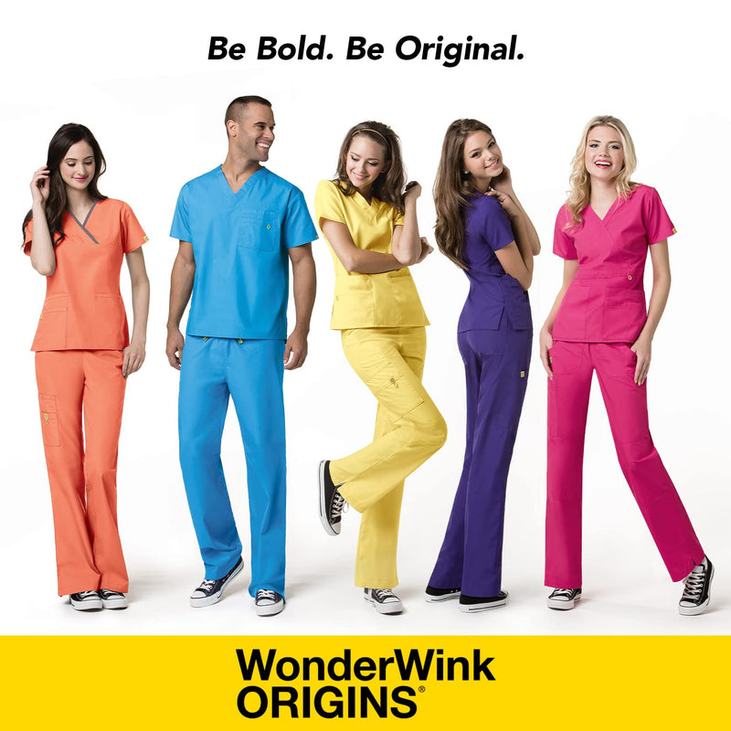 [Australia - AusPower] - WonderWink Women's Origins Bravo Scrub Top Medium Origins Bravo V-neck Top Navy 