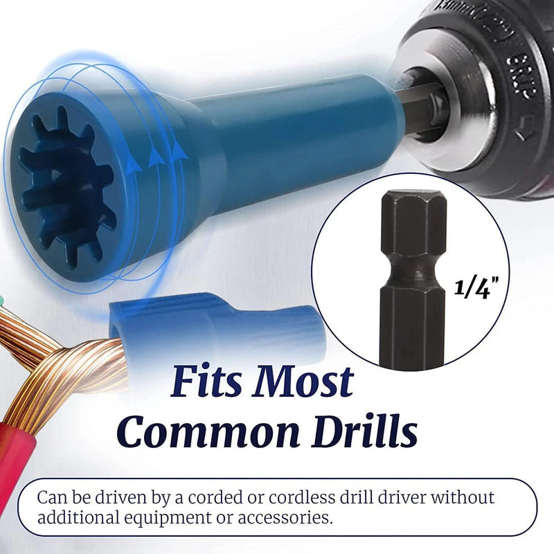 [Australia - AusPower] - Blendixy - Wiringpro™ Wire Stripping Tool & Wire Twisting Connector, Wiring Pro Wire Stripper, Electrician Drill Wire Stripper and Twister, Electrical Wire Twister Tool for Drill Set 