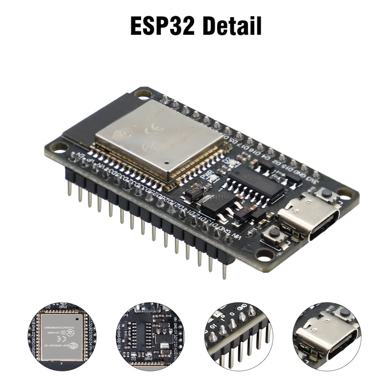 [Australia - AusPower] - RUIZHI ESP ESP Mini Development Committee, ESP-32-S ESP-32-WROOM-32D Module 2.4GHz WiFi+Bluetooth 2-in-1 Low Power Consumption Solder the CH340 Type-C Connector for Arduino 1 