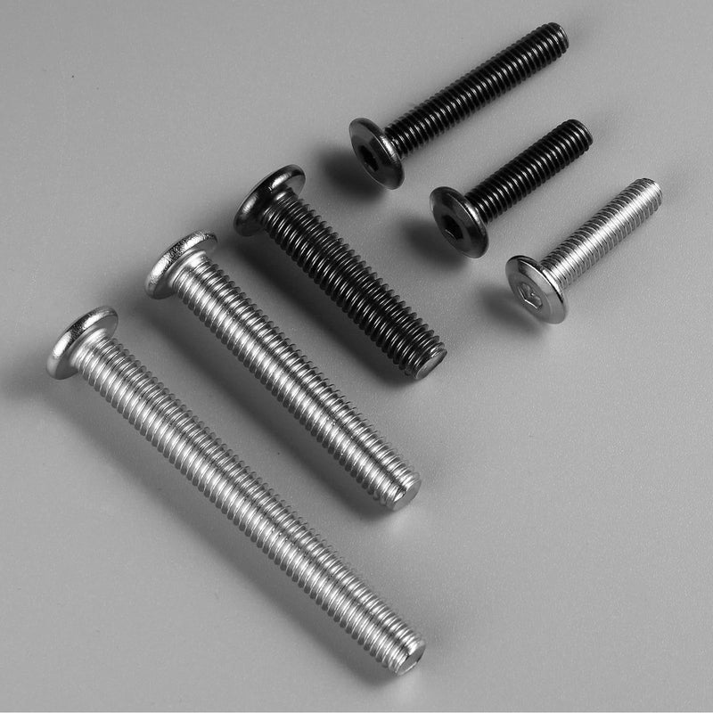 [Australia - AusPower] - M6-1.0 x 35mm Flat Head Hex Socket Cap Screws Bolts 10Pcs, M6 Bolt 304 Stainless Steel Black Zinc Plated, Full Thread, with Hex Spanner M6 x 35mm 10 