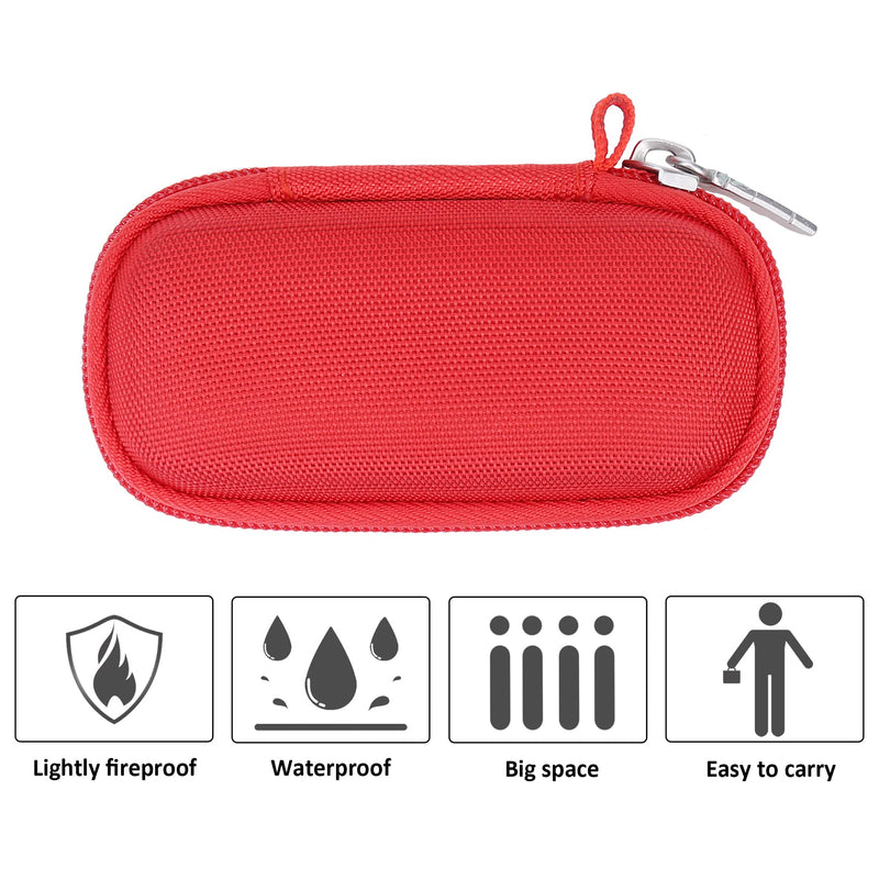 [Australia - AusPower] - Khanka Hard Case Replacement for AliveCor Kardia Mobile ECG/KardiaMobile 6L EKG (Red) Red 
