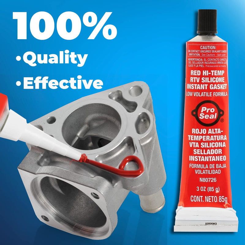[Australia - AusPower] - Pro-Seal RTV Silicone Sealant, 3 oz Tube, Red (80726) 