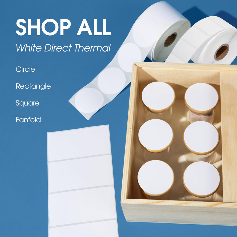 [Australia - AusPower] - Spartan Industrial - 1 1/2" X 1" Direct Thermal Labels (10 Rolls, 1300/Roll) Barcode Labels Compatible with Rollo, Zebra, and Other Desktop Label Printers 1.5" X 1" 10 Count 