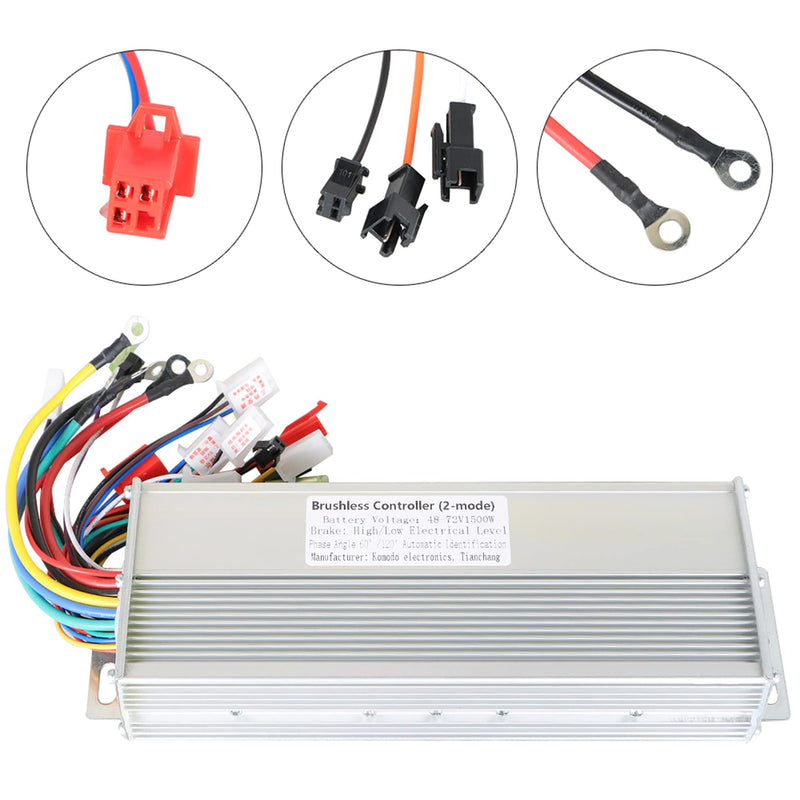 [Australia - AusPower] - Brushless Motor Speed Controller 48/72V 1500W Scooter Controller DC Replacement for E-Bike Scooter Motor Controller 