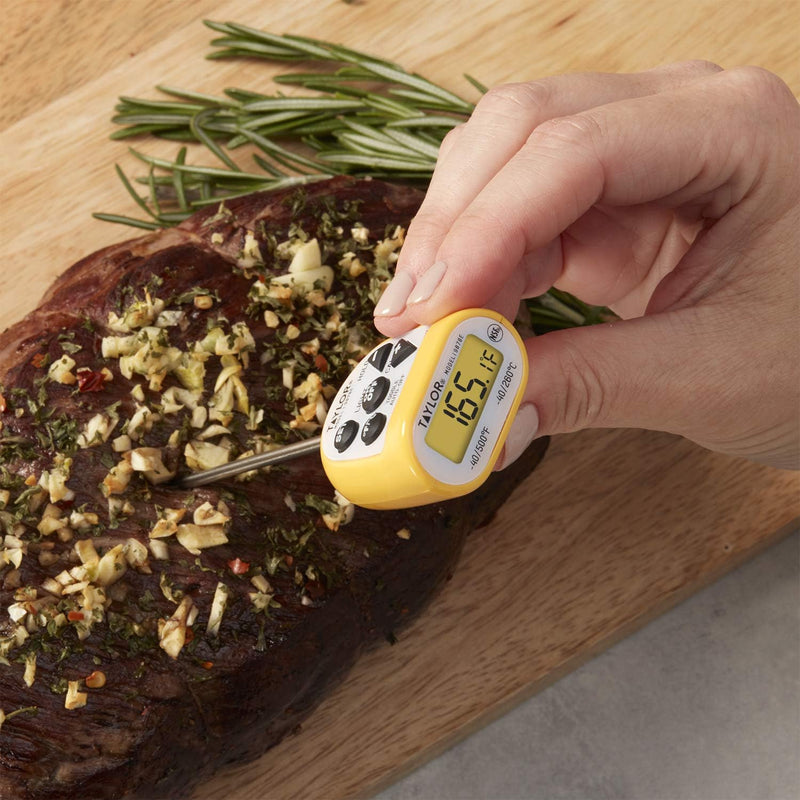 [Australia - AusPower] - Taylor Compact Waterproof Digital Thermometer, 4.5 Inch Stem, Yellow 