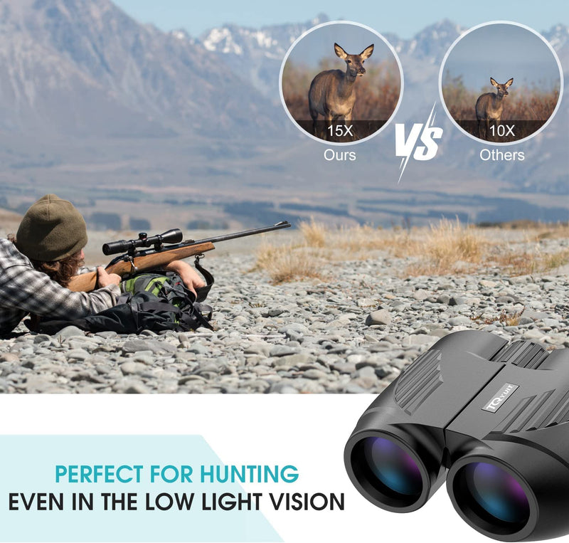 [Australia - AusPower] - Binoculars 20x25 for Adults and Kids, High Power Easy Focus Binoculars with Low Light Vision, Compact Binoculars for Bird Watching and Travel Black 