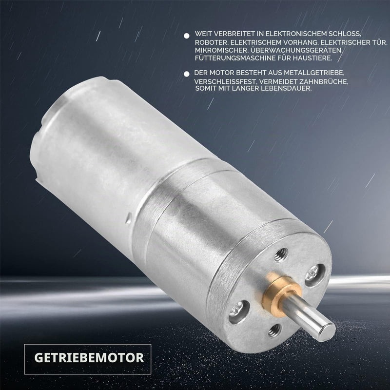 DC Gear Motor 25mm 12V 1000RPM Metal Gear Motor for Electronic Lock (12V 1000RPM)