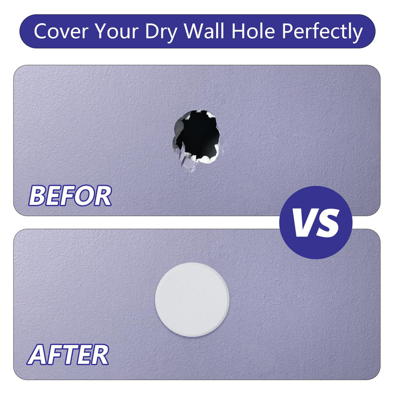 [Australia - AusPower] - 3 1/4 in Wall Protector Round, 10 Pack Doorknob Wall Shield Guard Door Stop, Rigid Vinyl Hard Wall Protection Pads White with Self Adhesive Sticker, HOME MASTER HARDWARE 3 1/4 in - 10 Pack 