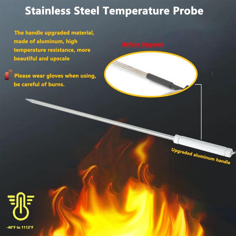 [Australia - AusPower] - K Type Thermocouple Probe 50360-K Type K Oven Thermocouple Probe -40°F to 1112°F Replacement for Commercial Home Ovens Type K thermocouple Food Penetration Needle Probe 