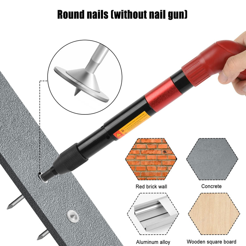 [Australia - AusPower] - 50pcs Nails for Concrete Nail Gun, 7.3mm Round Nails Home Wall Fastening Tool, for Ceiling Cable Ducts Fixed Slotting Device Repair Tool Home DIY Nail Gun Accessories 