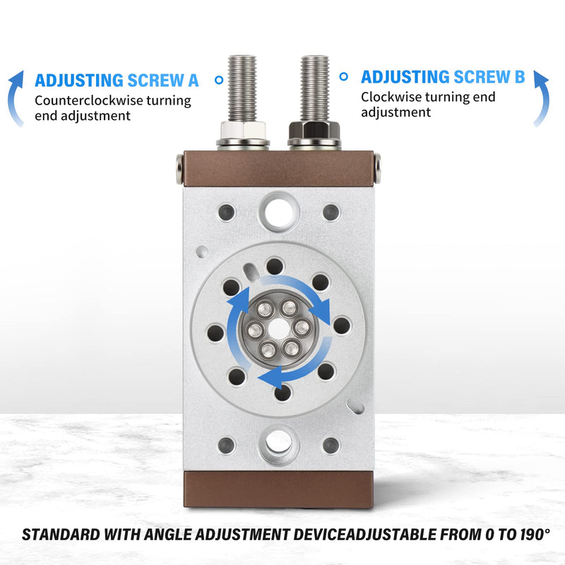 [Australia - AusPower] - TAILONZ PNEUMATIC Pneumatic Rotary Rotary 180 Degrees Cylinder Gear Type Three Position Rotating Pendulum Table Cylinder MSQB-10A 