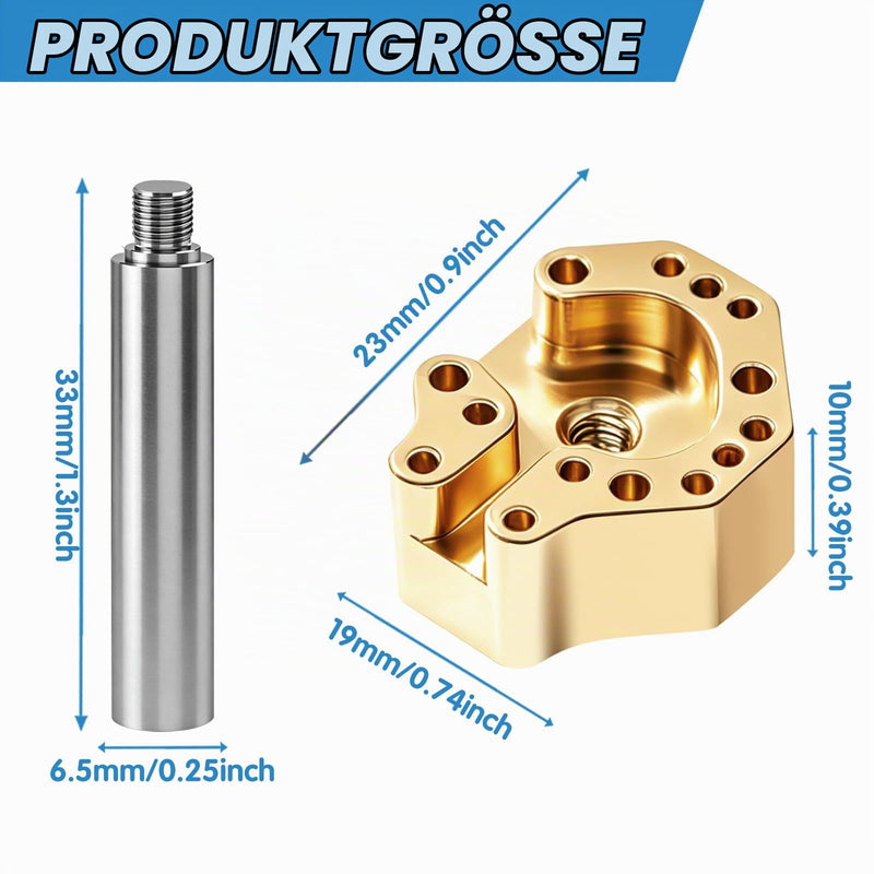 2 Pieces Joystick Soldering Tips with Adapter Fit for One & Switch Controller for PS5, PS4 and Xbox Series X/S, Multi-Hole, Chrome Plated Copper, Fast Heat Conduction, High Precision Alignment