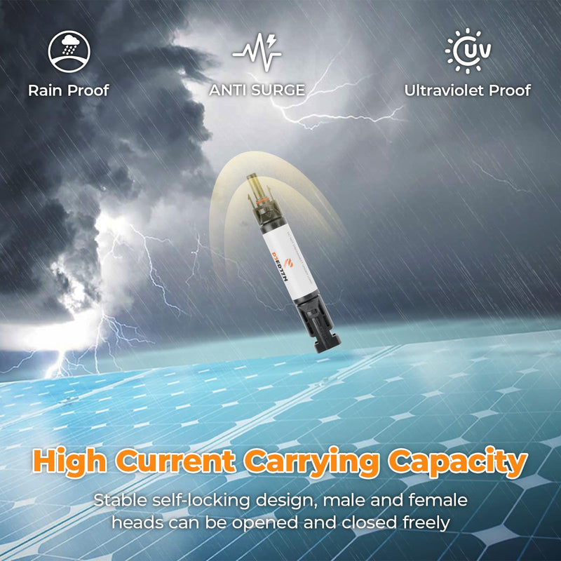 Solar Fuse Holder Fuse Inline 20Amp 1000V Fuses 20A IP67 Waterproof Connector for PV System Panels Surge Protection Device 5 Pcs 20A 5PCS