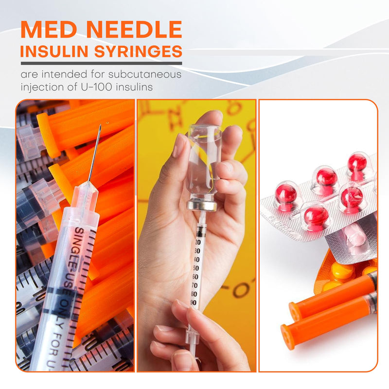[Australia - AusPower] - Insulin Syringe U-100 | 1cc with 31G 5/16" (8mm) Needle, Pack of 100 31G-8MM-100PCS 100.0 